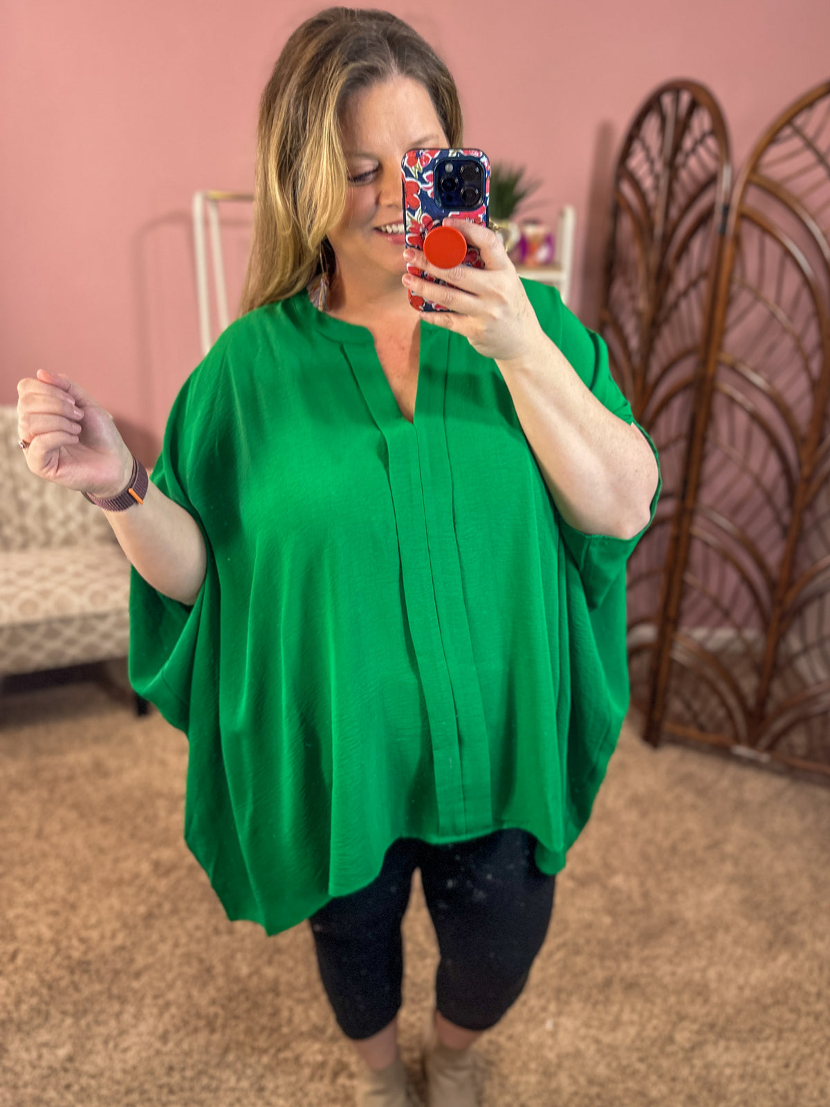 Everyday Dream Slouchy Top - Kelly Green