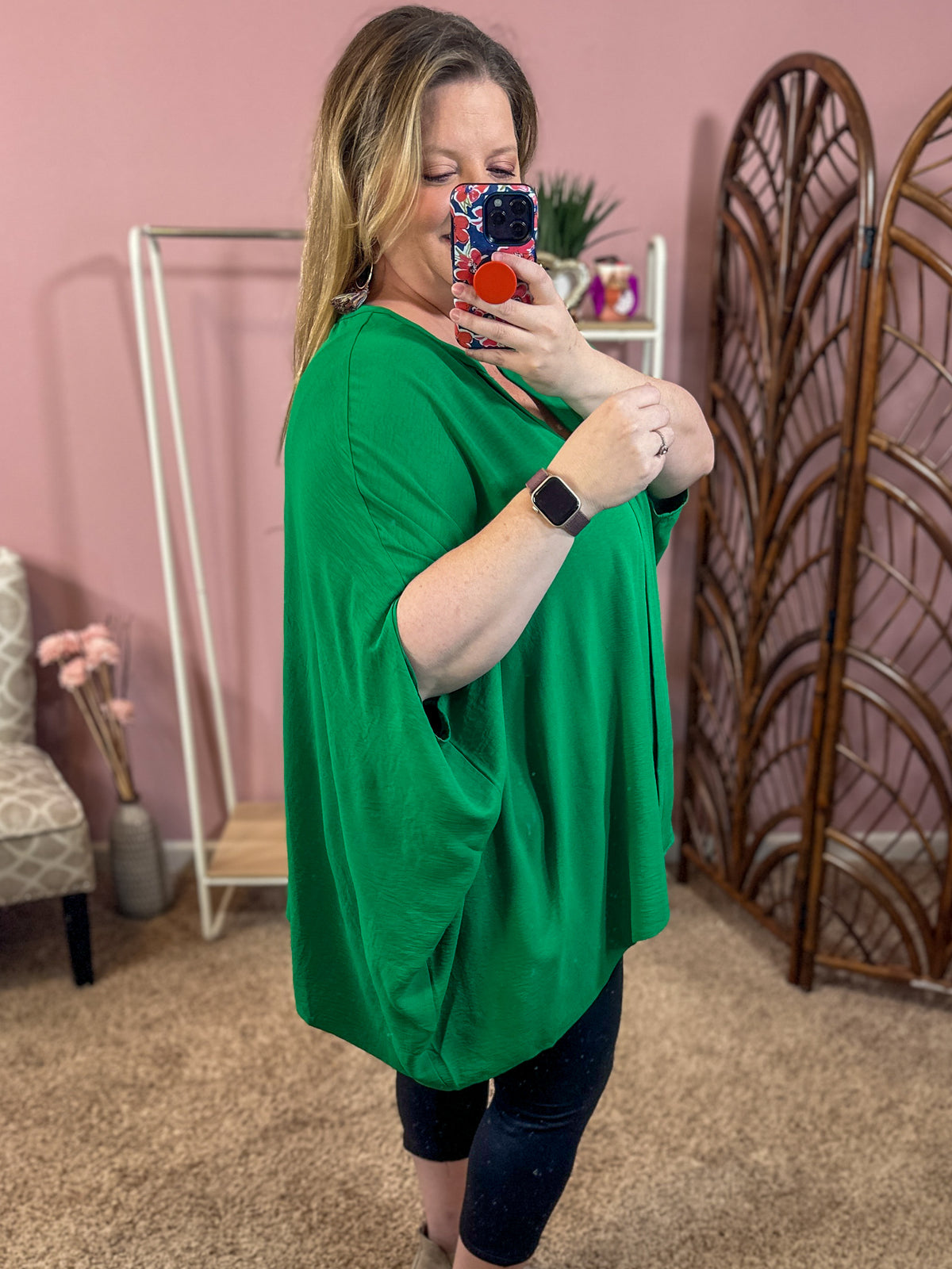 Everyday Dream Slouchy Top - Kelly Green