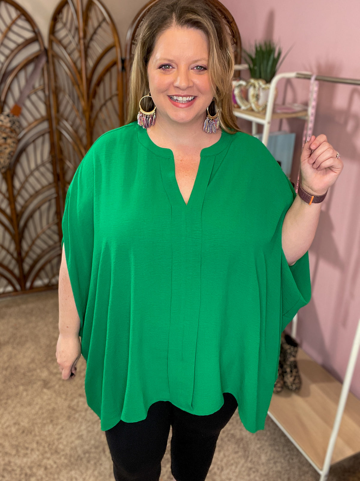 Everyday Dream Slouchy Top - Kelly Green