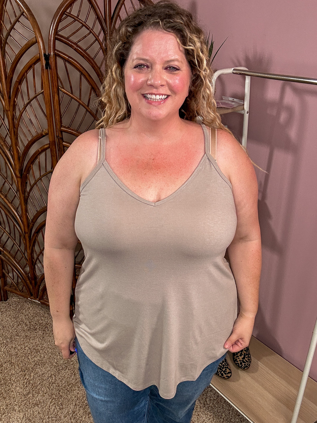 Worth the Wait Reversible Cami Tank - Light Mocha