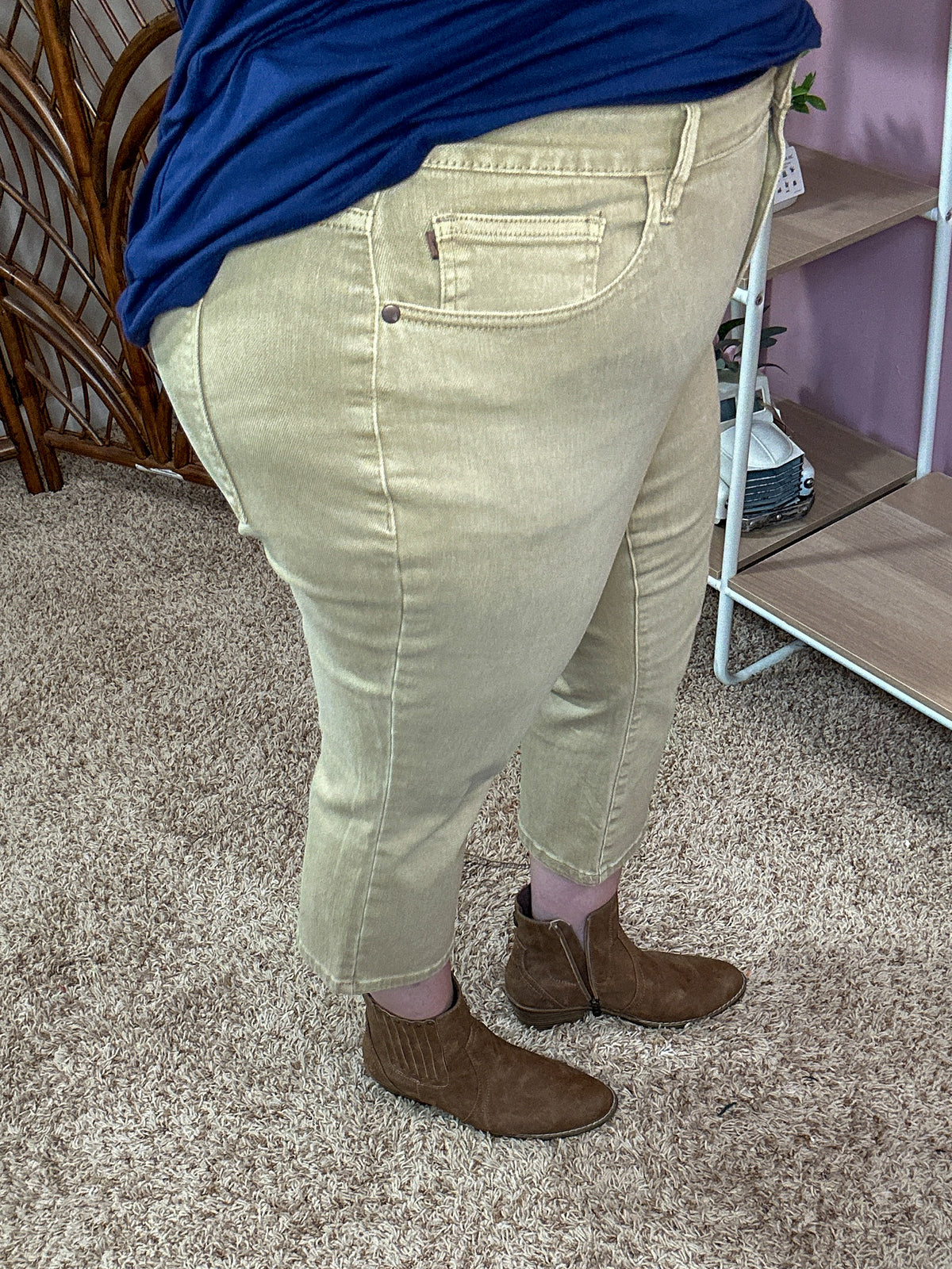 Right on Target Khaki Capris - Judy Blue