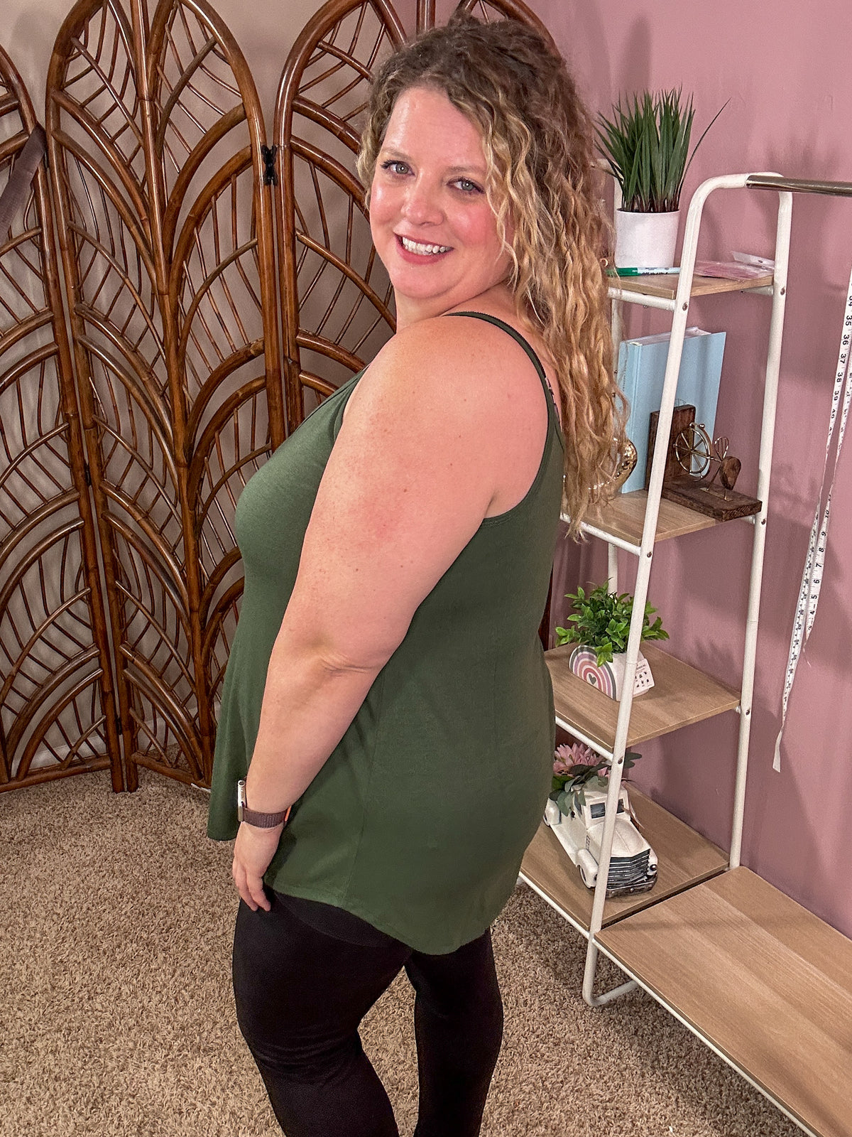 Worth the Wait Reversible Cami Tank - Olive