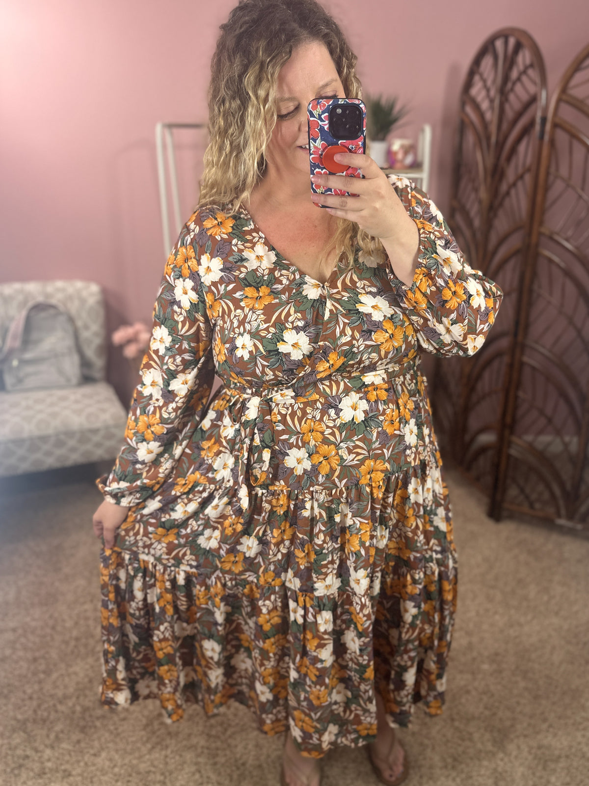 Queen for the Day Dress - Fall Florals