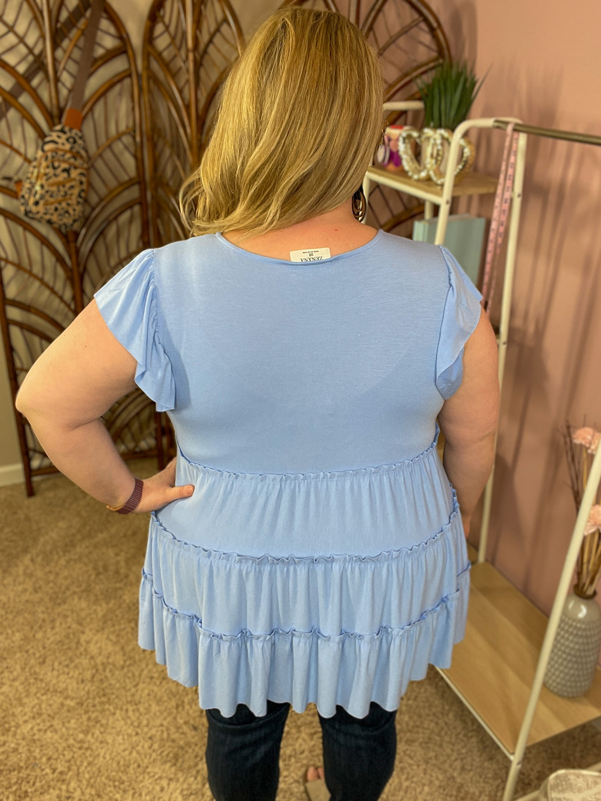 Simply the Best Tiered Top - Spring Blue