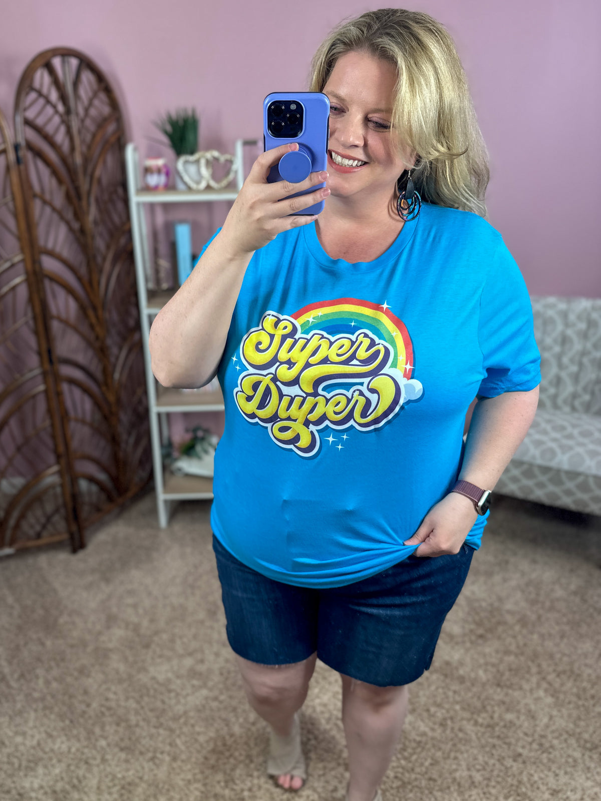 Super Duper Graphic Tee - Radiant Blue