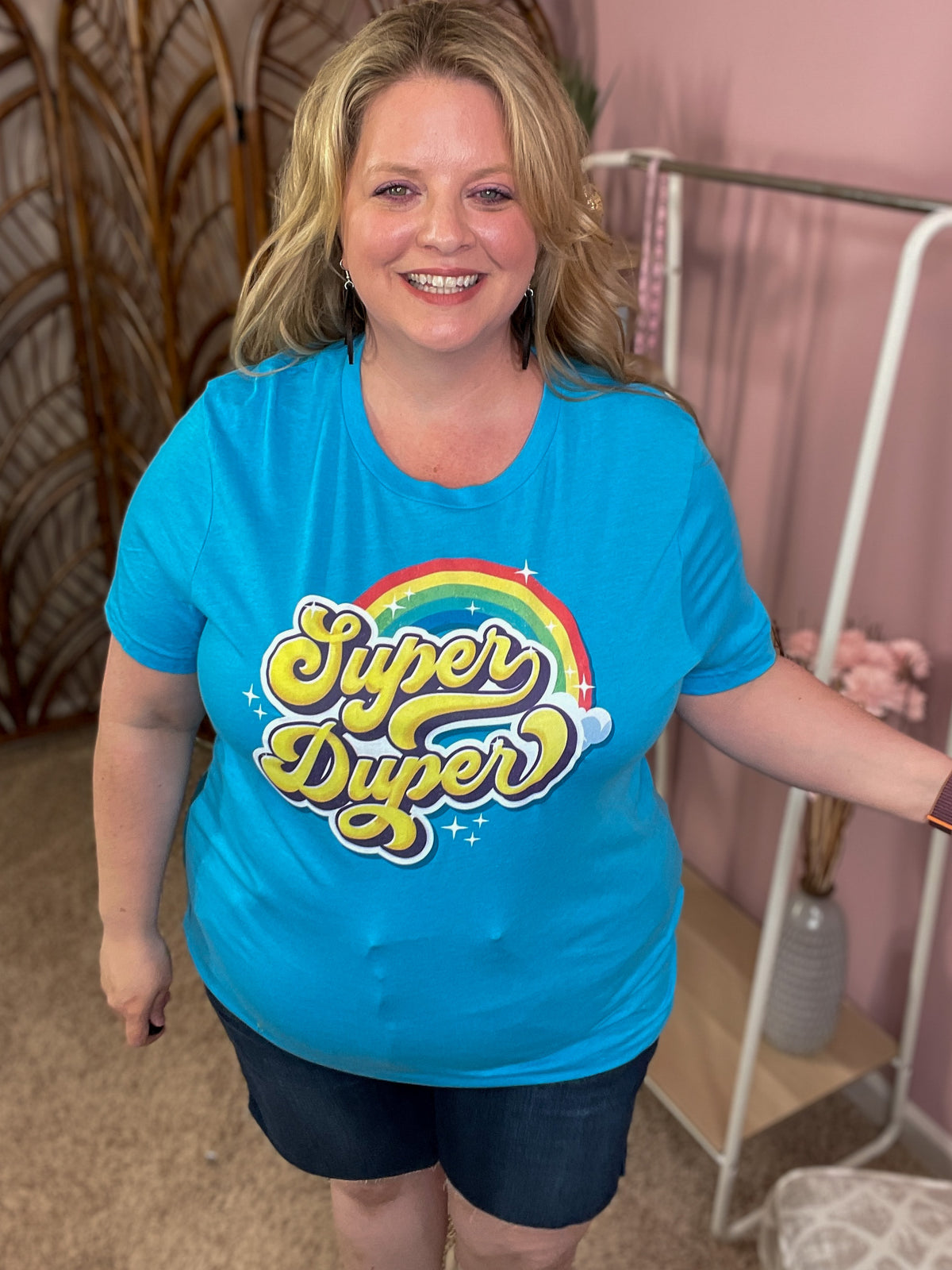 Super Duper Graphic Tee - Radiant Blue