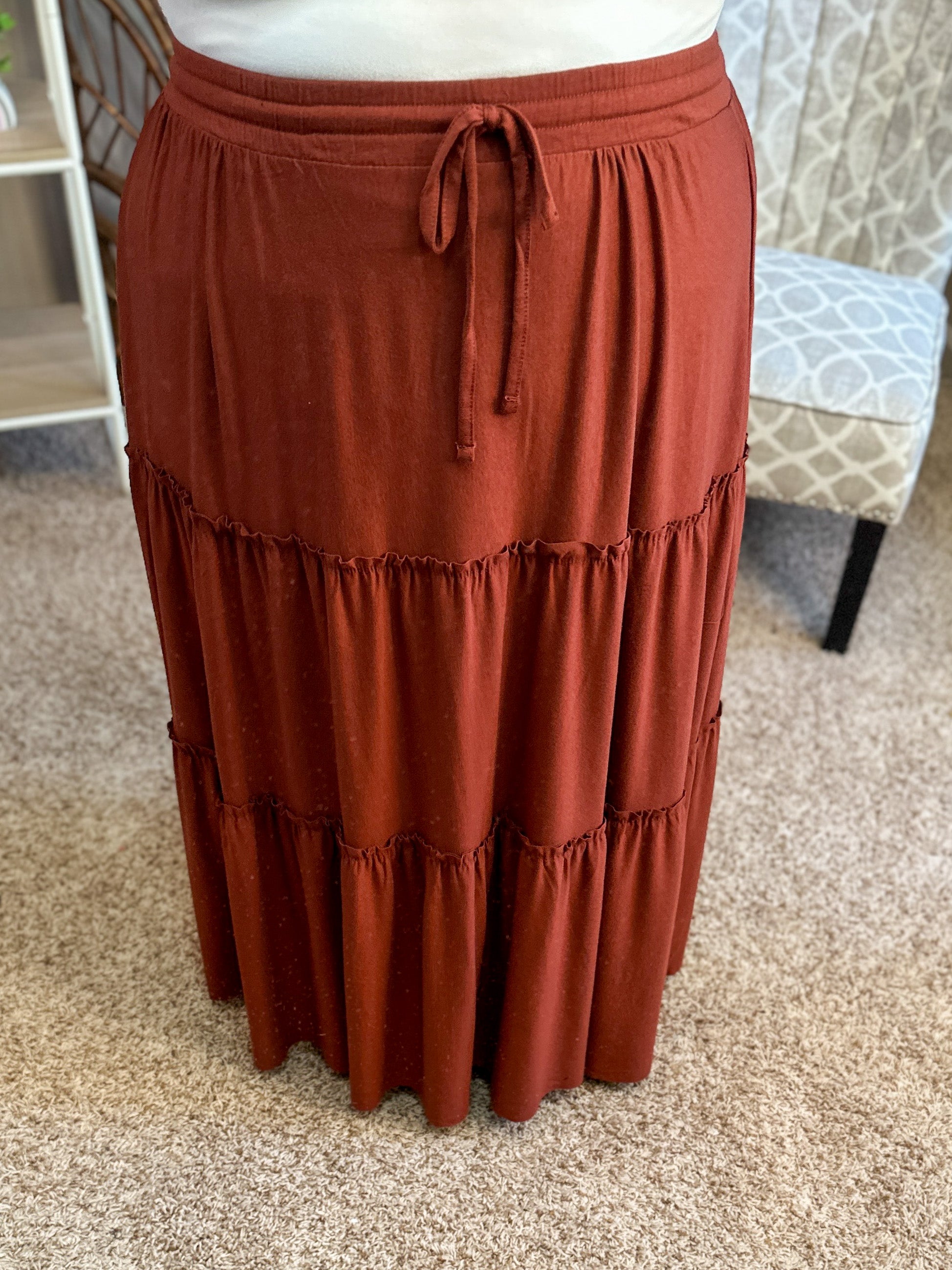 Zara tiered clearance maxi skirt