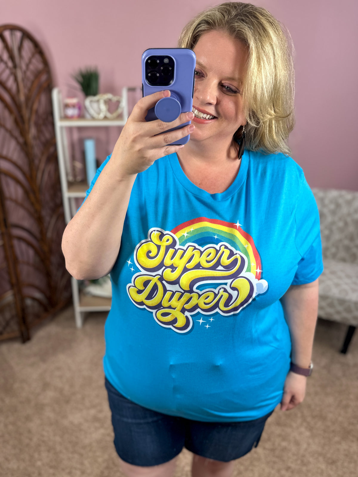 Super Duper Graphic Tee - Radiant Blue